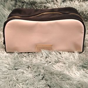 Prada candy pink & black makeup bag